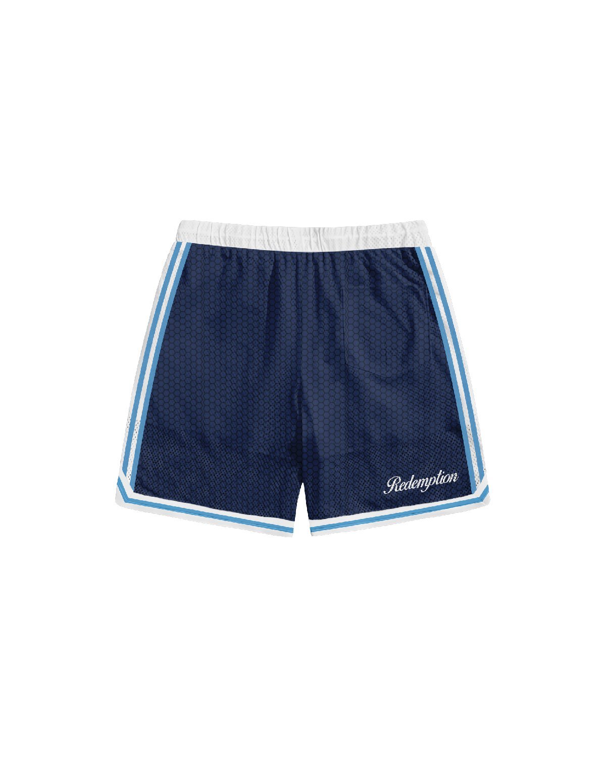 Redemption Revel Nebula Nova Blue Designer Shorts Back