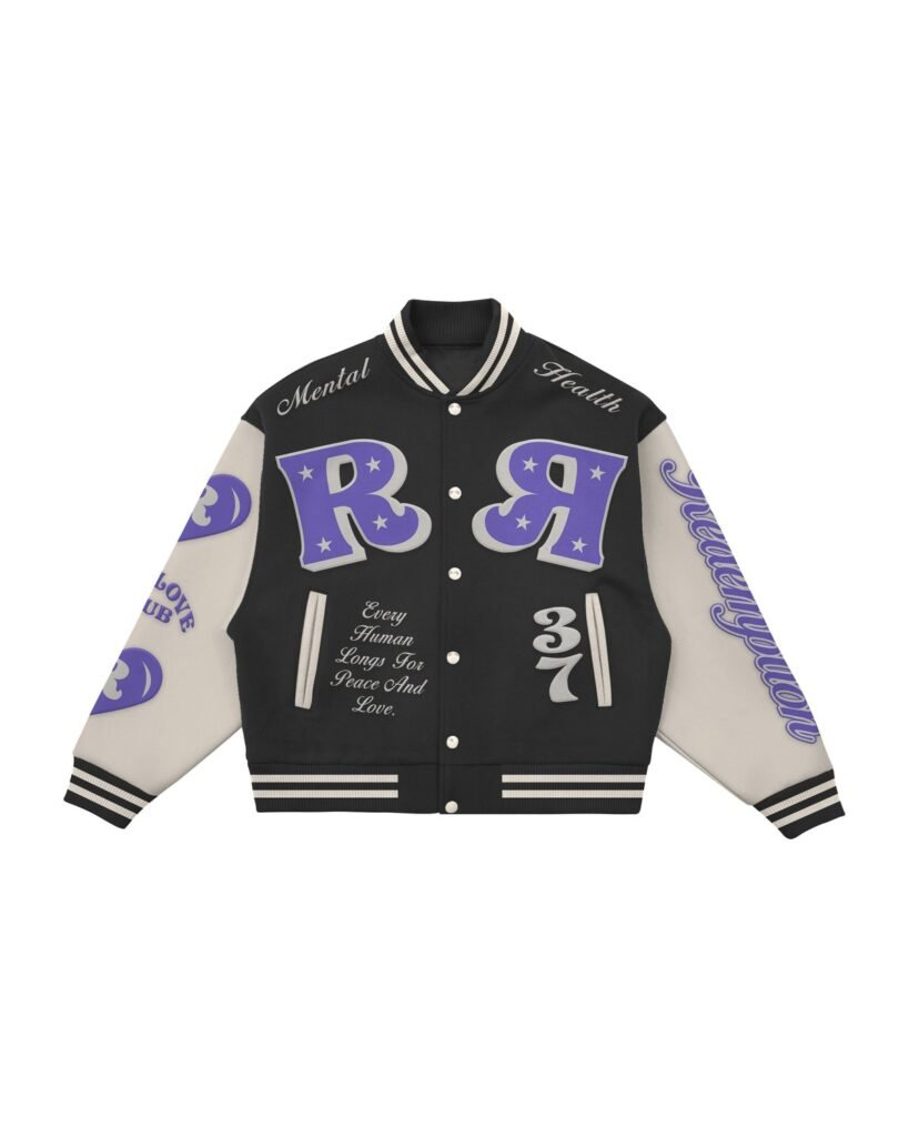 Redemption Revel Zen Zephyr Purple Varsity Jacket Front