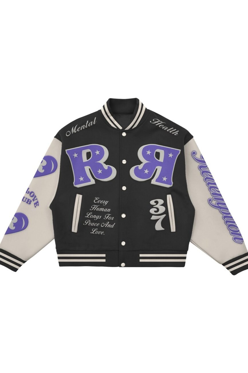 Redemption Revel Zen Zephyr Purple Varsity Jacket Front