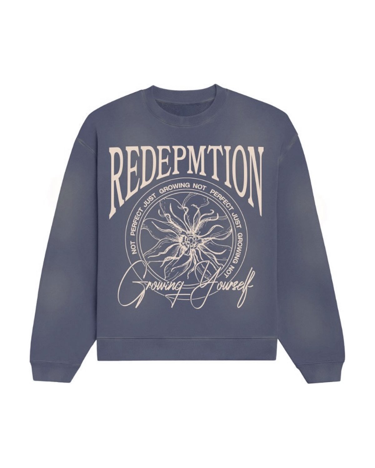 Redemption Revel Harmony Haven Cream Blue Sweatshirt