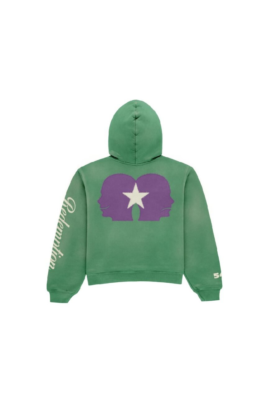 Redemption Revel Bipolar Bliss Green Hoodie Back